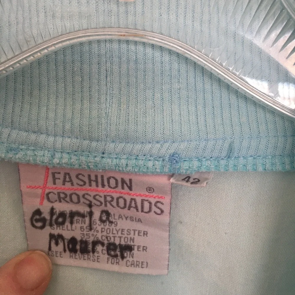 🐠VTG 80a aqua blue oversized new wave blazer - Picture 3 of 10